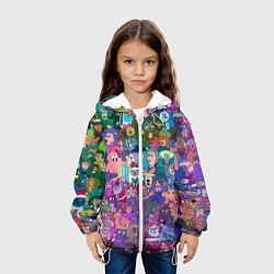 Куртка с капюшоном детская Новогодний виммельбух, цвет: 3D-белый — фото 2