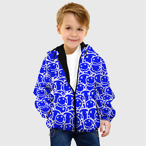 Детская куртка Nirvana logo blue / 3D-Черный – фото 4
