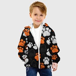 Куртка с капюшоном детская Мохнатые лапки, цвет: 3D-белый — фото 2
