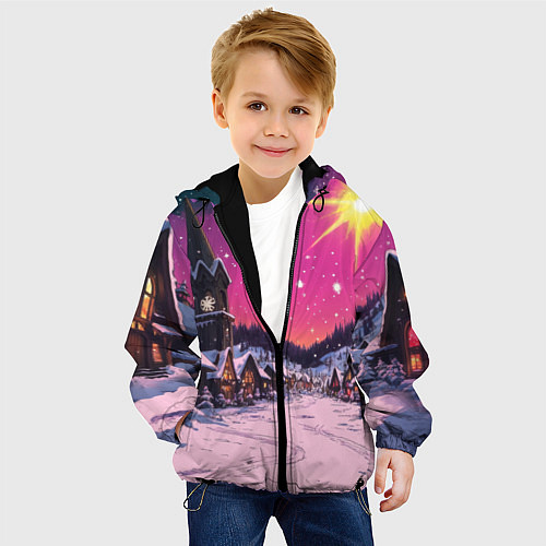 Детская куртка Закат рождества / 3D-Черный – фото 4