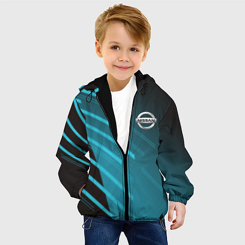 Детская куртка Nissan geometry sport / 3D-Черный – фото 4