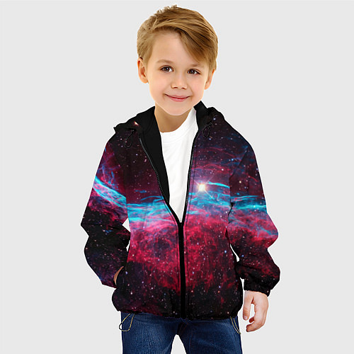 Детская куртка Uy scuti star - neon space / 3D-Черный – фото 4
