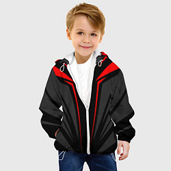 Куртка с капюшоном детская Sport uniform - red, цвет: 3D-белый — фото 2