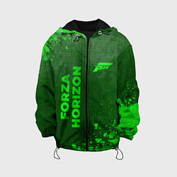 Куртка с капюшоном детская Forza Horizon - green gradient вертикально, цвет: 3D-черный