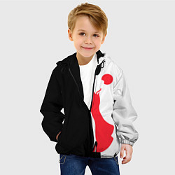 Куртка с капюшоном детская Девушка в красном платье, цвет: 3D-черный — фото 2