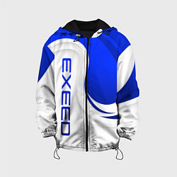 Куртка с капюшоном детская Exeed - синий и белый, цвет: 3D-черный