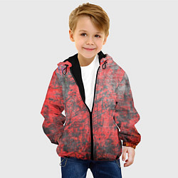 Куртка с капюшоном детская Абстракция - grunge vibe, цвет: 3D-черный — фото 2