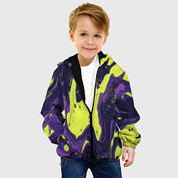 Куртка с капюшоном детская Камуфляжный пятна, цвет: 3D-черный — фото 2