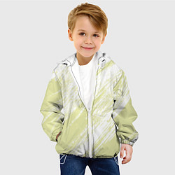 Куртка с капюшоном детская The color is white and yellow, цвет: 3D-белый — фото 2