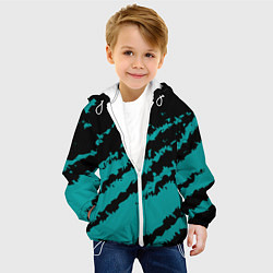 Куртка с капюшоном детская The color is black and light blue, цвет: 3D-белый — фото 2