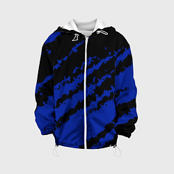 Куртка с капюшоном детская The color is black and blue, цвет: 3D-белый