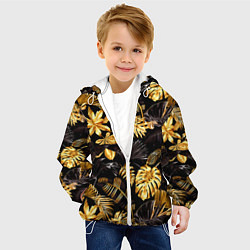 Куртка с капюшоном детская Золотые тропики, цвет: 3D-белый — фото 2