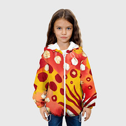 Куртка с капюшоном детская Африканский паттерн, цвет: 3D-белый — фото 2