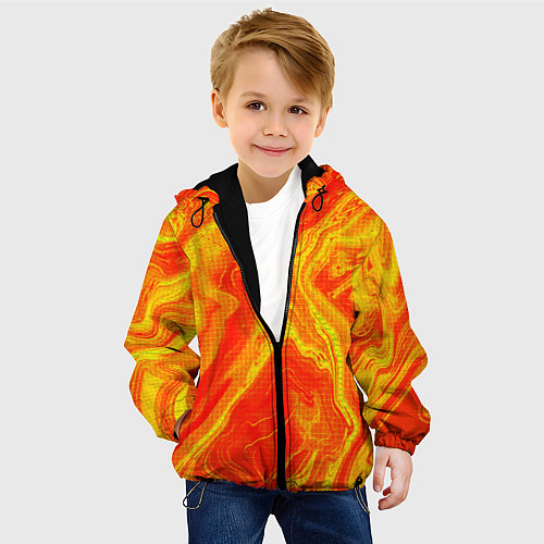 Детская куртка Огненный жёлто-красный / 3D-Черный – фото 4