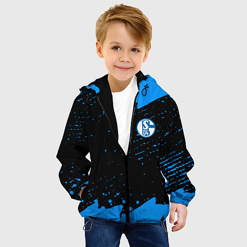 Детская куртка Schalke 04 fc blue color / 3D-Черный – фото 4