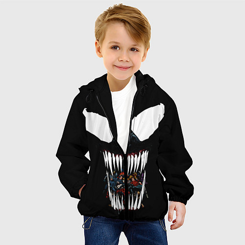 Детская куртка Веном жрет / 3D-Черный – фото 4