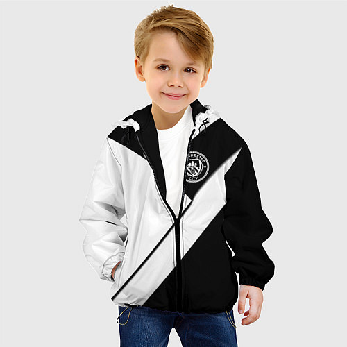 Детская куртка Манчестер Юнайтед геометрия / 3D-Черный – фото 4