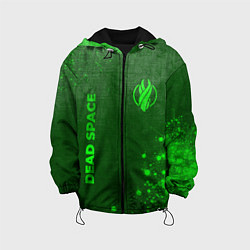 Куртка с капюшоном детская Dead Space - green gradient вертикально, цвет: 3D-черный