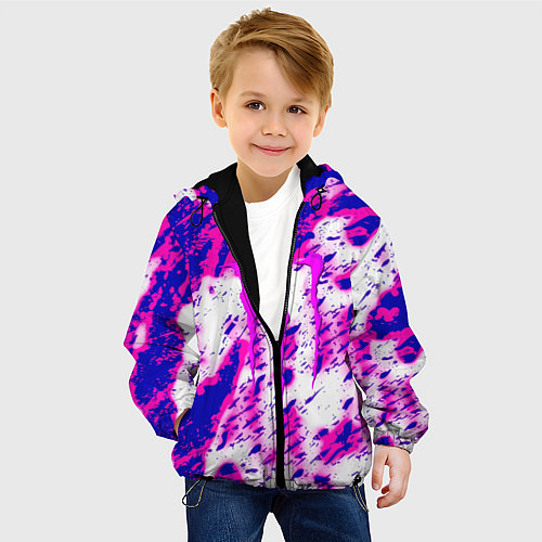 Детская куртка Monster energy краски гранж / 3D-Черный – фото 4