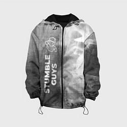 Куртка с капюшоном детская Stumble Guys - grey gradient по-вертикали, цвет: 3D-черный