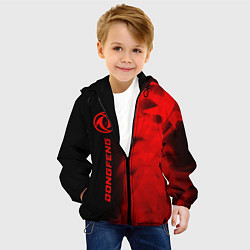 Куртка с капюшоном детская Dongfeng - red gradient по-вертикали, цвет: 3D-черный — фото 2