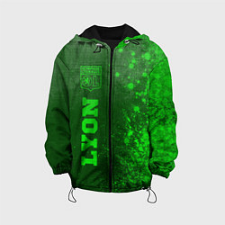 Куртка с капюшоном детская Lyon - green gradient по-вертикали, цвет: 3D-черный