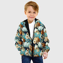 Куртка с капюшоном детская Маленькие тыковки, цвет: 3D-черный — фото 2