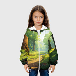 Куртка с капюшоном детская Fabulous forest, цвет: 3D-белый — фото 2