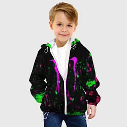 Куртка с капюшоном детская Monster energy splash color, цвет: 3D-белый — фото 2