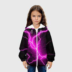 Куртка с капюшоном детская The color is pink and black, цвет: 3D-белый — фото 2