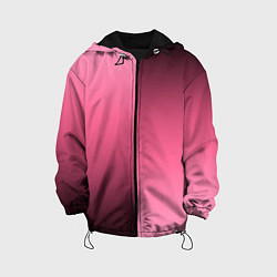 Куртка с капюшоном детская Розовый с затемнением градиент пополам, цвет: 3D-черный