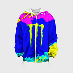 Куртка с капюшоном детская Monster energy краски цветные, цвет: 3D-белый