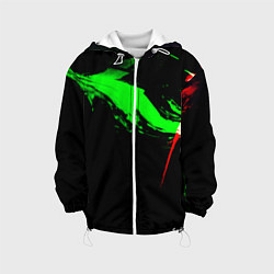 Детская куртка Color black green red