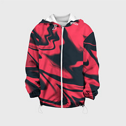 Куртка с капюшоном детская Color black red, цвет: 3D-белый