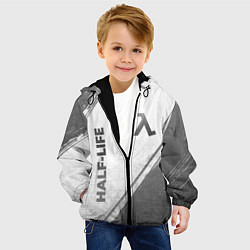 Куртка с капюшоном детская Half-Life - white gradient вертикально, цвет: 3D-черный — фото 2