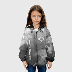 Куртка с капюшоном детская SsangYong - grey gradient вертикально, цвет: 3D-черный — фото 2