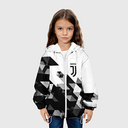Куртка с капюшоном детская Juventus geometry black, цвет: 3D-белый — фото 2