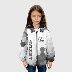 Куртка с капюшоном детская Lexus - white gradient вертикально, цвет: 3D-черный — фото 2