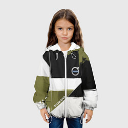 Куртка с капюшоном детская Volvo логотип, цвет: 3D-белый — фото 2