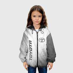Куртка с капюшоном детская Toyota - white gradient вертикально, цвет: 3D-черный — фото 2