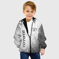 Куртка с капюшоном детская Toyota - white gradient вертикально, цвет: 3D-черный — фото 2