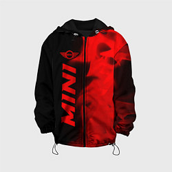 Куртка с капюшоном детская Mini - red gradient по-вертикали, цвет: 3D-черный