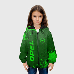 Куртка с капюшоном детская Opel - green gradient вертикально, цвет: 3D-черный — фото 2