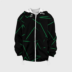 Куртка с капюшоном детская Color light green line, цвет: 3D-белый