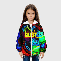 Куртка с капюшоном детская Rust hyperbeast, цвет: 3D-белый — фото 2