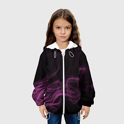 Куртка с капюшоном детская Color smoke pink, цвет: 3D-белый — фото 2