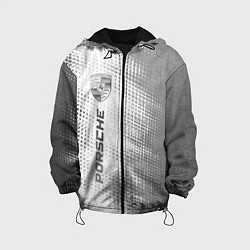 Куртка с капюшоном детская Porsche - white gradient по-вертикали, цвет: 3D-черный