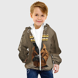 Куртка с капюшоном детская Spijuniro Golubiro мем, цвет: 3D-белый — фото 2