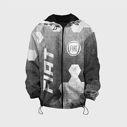 Куртка с капюшоном детская Fiat - grey gradient вертикально, цвет: 3D-черный