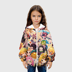 Куртка с капюшоном детская Demon Slayer Blade Favorite Food, цвет: 3D-белый — фото 2